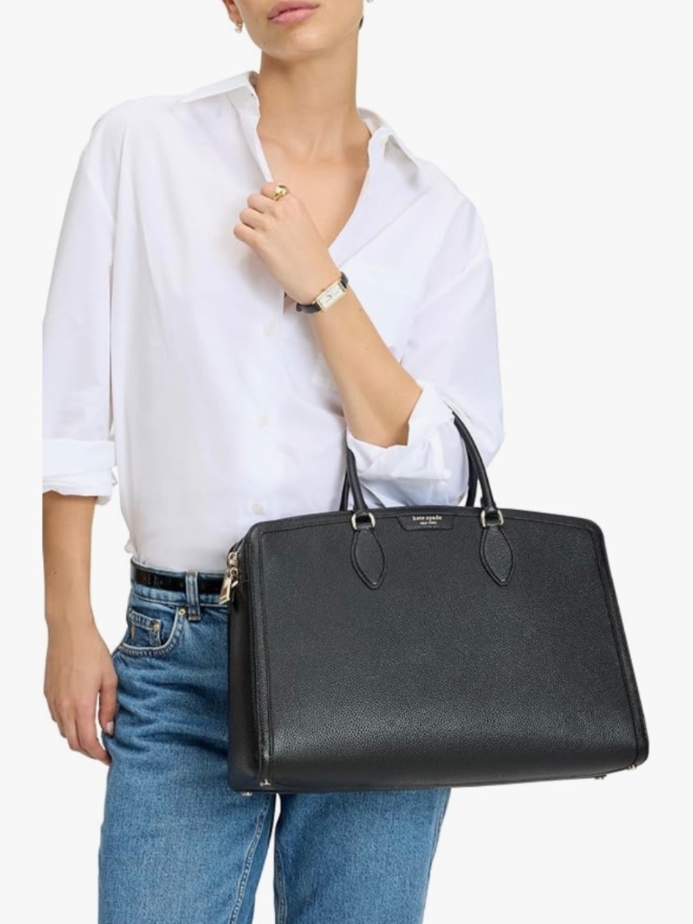 Kate Spade New York Women's Hudson Pebbled Leather Commuter Laptop Bag - Picture 3 of 12